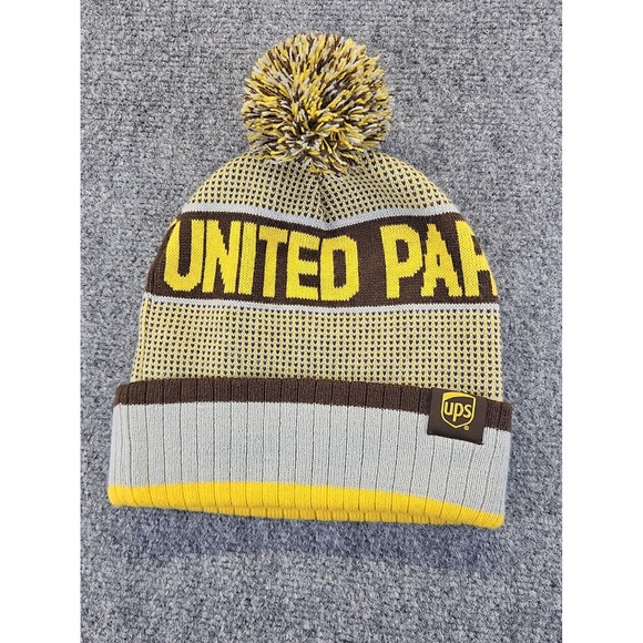 UPS United Parcel Service Knit Pom Winter Ski Hat Beanie Cap Adult 1929